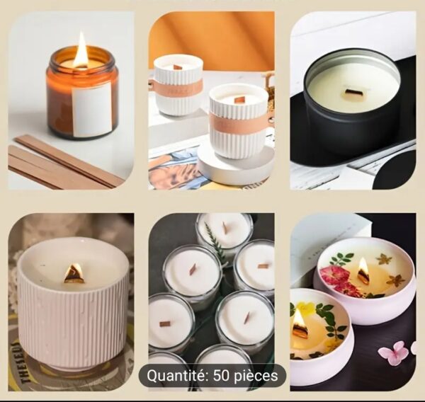 Mèche de bougie en bois