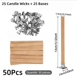 Mèche de bougie en bois