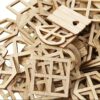 Pièces de découpes en bois miniatures
