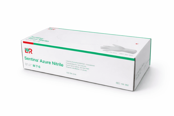 Gants Nitrile Bleus Sans Poudre (Boîte de 100 Unité )