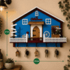 Porte-clés mural maison