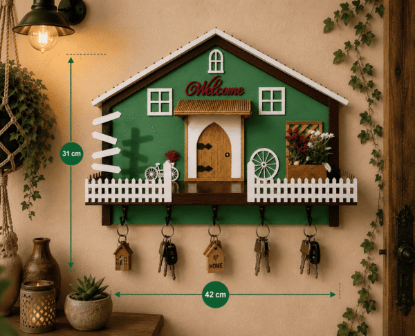 Porte-clés mural maison