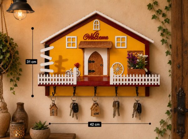 Porte-clés mural maison