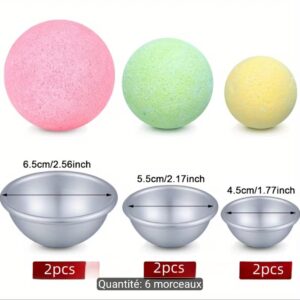 Bombes de bain Lot de 6 moules ronds